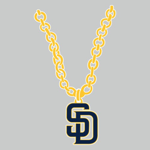 San Diego Padres Necklace logo vinyl decal